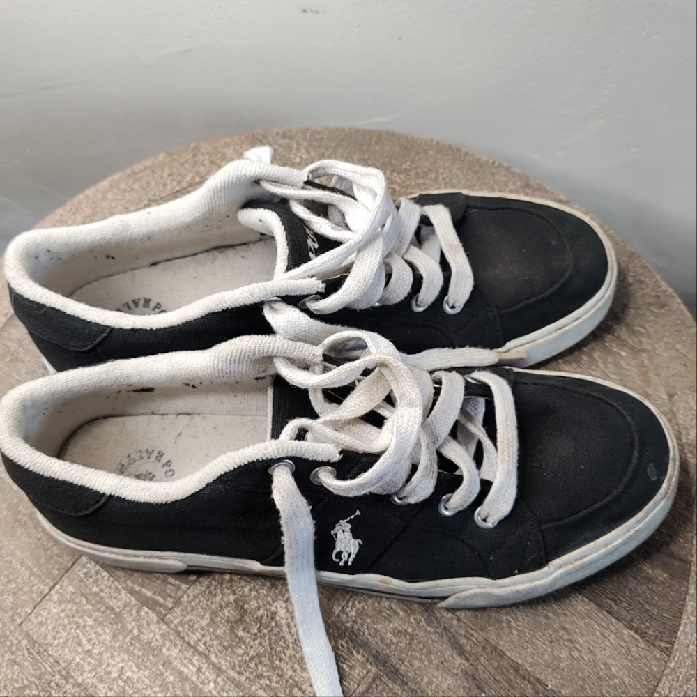 BLACK POLO Sneakers OLD size 11inches Approximately US mens 8.5